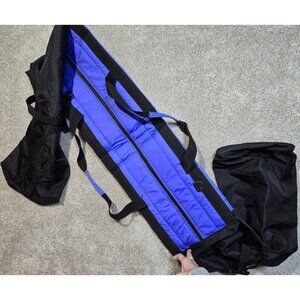 Eddie Bauer Expedition Outfitter Padded Zip Up Ski Bag Tote 88" x 21" Blue Nylon